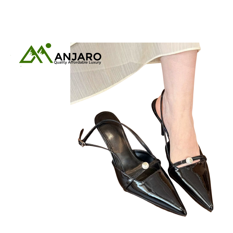 Doya Pointy Pearl Stiletto Sandals – Ultra High Heel Wedding & Party Shoes for Women