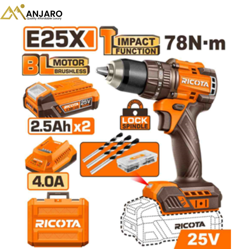 Ricota  Compact Brushless Cordless Impact Drill RICIDL2578