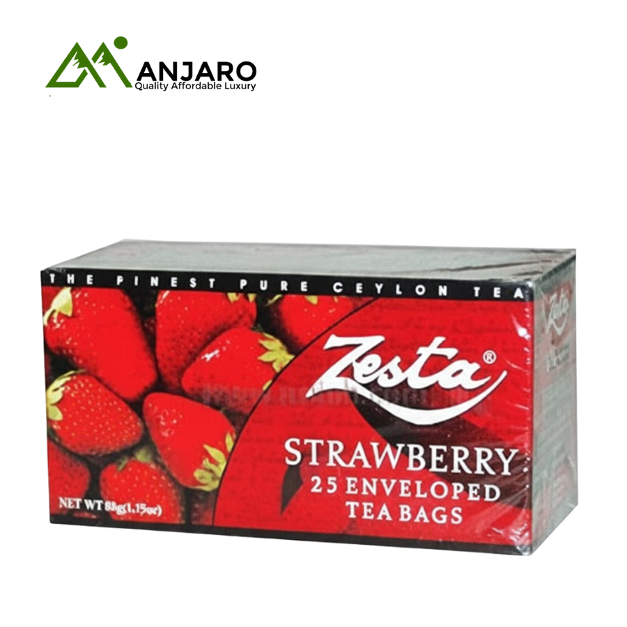 Zesta Strawberry Tea Bags | Fruity, Refreshing Herbal Tea for Daily Enjoyment