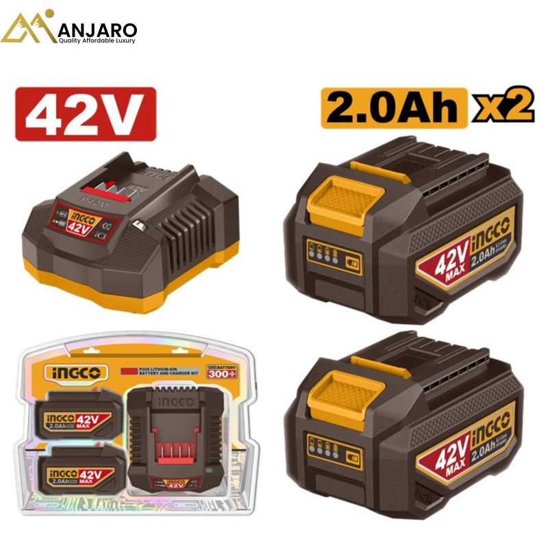 INGCO  Lithium-Ion Battery & Charger Kit 42V FBCPM20221